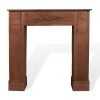Mobili Rebecca Accessoires De Cheminée Manteau De Cheminée Décoratif 97x22,5x98 Cm En Paulownia Marron -Accessoires de cheminée Soldes manteau de cheminee decoratif 97x22 5x98 cm en paulownia marron