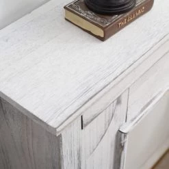 Mobili Rebecca Accessoires De Cheminée Manteau De Cheminée Effet Vieilli 105x21x100 Cm En Paulownia Blanc -Accessoires de cheminée Soldes manteau de cheminee effet vieilli 105x21x100 cm en paulownia blanc 2