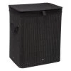 Five Simply Smart Paniers Et Corbeilles Panier à Linge Bambou Noir -Accessoires de cheminée Soldes panier a linge bambou noir