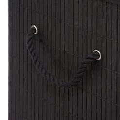 Five Simply Smart Paniers Et Corbeilles Panier à Linge Bambou Noir -Accessoires de cheminée Soldes panier a linge bambou noir 2