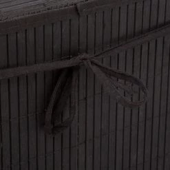 Five Simply Smart Paniers Et Corbeilles Panier à Linge Bambou Noir -Accessoires de cheminée Soldes panier a linge bambou noir 3