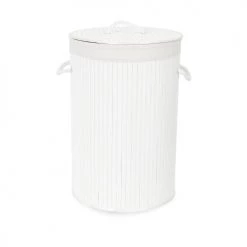 Compactor Paniers à Linge Panier à Linge Blanc H60cm -Accessoires de cheminée Soldes panier a linge blanc h60cm 4