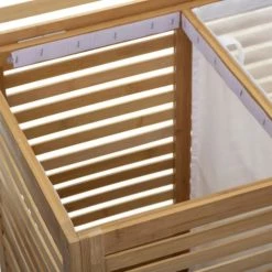 Five Simply Smart Paniers Et Corbeilles Panier à Linge Double Bambou -Accessoires de cheminée Soldes panier a linge double bambou 5