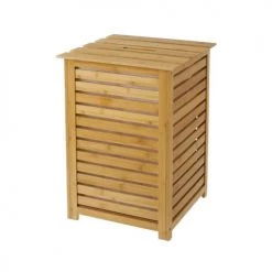 Wadiga Paniers à Linge Panier à Linge En Bambou 40x40x58cm