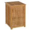 Wadiga Paniers Et Corbeilles Panier à Linge En Bambou Avec Sac Intérieur Amovible -Accessoires de cheminée Soldes panier a linge en bambou avec sac interieur amovible