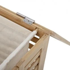 Bloomingville Paniers Et Corbeilles Panier à Linge En Bambou Beige -Accessoires de cheminée Soldes panier a linge en bambou beige 3