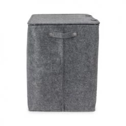 Compactor Paniers à Linge Panier à Linge En Feutrine Grise H50cm -Accessoires de cheminée Soldes panier a linge en feutrine grise h50cm 2