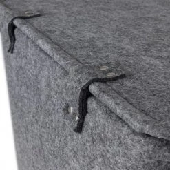 Compactor Paniers à Linge Panier à Linge En Feutrine Grise H50cm -Accessoires de cheminée Soldes panier a linge en feutrine grise h50cm 4