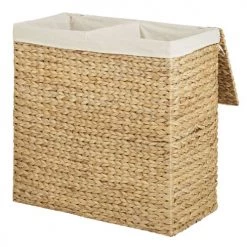 Maisons Du Monde Paniers Et Corbeilles Panier à Linge En Fibre Végétale Tressée Beige Et Blanche -Accessoires de cheminée Soldes panier a linge en fibre vegetale tressee beige et blanche 1000 15 36 220165 2