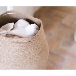 Wadiga Paniers Et Corbeilles Panier à Linge En Jute H63cm -Accessoires de cheminée Soldes panier a linge en jute h63cm 3