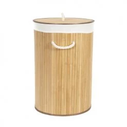 Compactor Paniers Et Corbeilles Panier à Linge En Lattes De Bambou H60cm -Accessoires de cheminée Soldes panier a linge en lattes de bambou h60cm 5