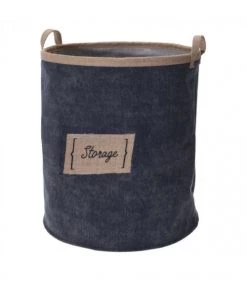 Wadiga Paniers à Linge Panier à Linge Rond En Toile De Jean