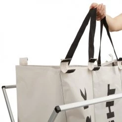 Tectake Paniers Et Corbeilles Panier à Linge Triple Beige -Accessoires de cheminée Soldes panier a linge triple beige 5