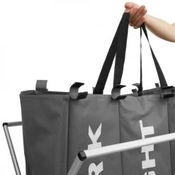 Tectake Paniers Et Corbeilles Panier à Linge Triple Gris Foncé -Accessoires de cheminée Soldes panier a linge triple gris fonce 5