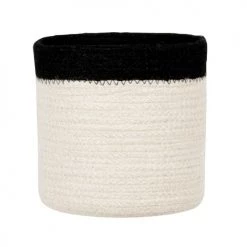Maisons Du Monde Paniers Et Corbeilles Panier Beige Et Noir