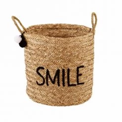 Maisons Du Monde Rangements Ados Panier Brodé En Vannerie