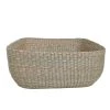 Casatera Paniers Et Corbeilles Panier Carré En Jonc De Mer Marron -Accessoires de cheminée Soldes panier carre en jonc de mer marron