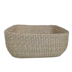 Casatera Paniers Et Corbeilles Panier Carré En Jonc De Mer Marron