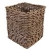 Meubletmoi Paniers Et Corbeilles Panier Carré En Kubu Naturel Tressé H.34 Cm -Accessoires de cheminée Soldes panier carre en kubu naturel tresse h 34 cm