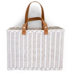 Childhome Paniers Et Corbeilles Panier De Rangement à Suspendre Avec Poignées En Cuir