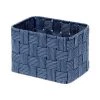 Compactor Paniers Et Corbeilles Panier De Rangement Bleu En Sangles Tressées 19x14cm -Accessoires de cheminée Soldes panier de rangement bleu en sangles tressees 19x14cm