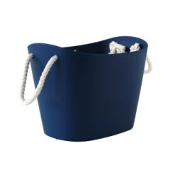Hachiman Paniers Et Corbeilles Panier De Rangement Noir 36x29cm -Accessoires de cheminée Soldes panier de rangement bleu marine 36x29cm 3