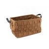 Present Time Paniers Et Corbeilles Panier De Rangement Design Feutrine Marron -Accessoires de cheminée Soldes panier de rangement design feutrine marron