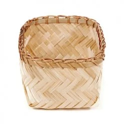 Compactor Paniers Et Corbeilles Panier De Rangement En Bambou Tressé 23x15cm -Accessoires de cheminée Soldes panier de rangement en bambou tresse 23x15cm 2