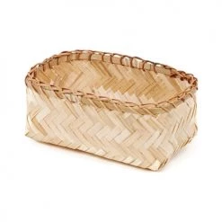 Compactor Paniers Et Corbeilles Panier De Rangement En Bambou Tressé 23x15cm