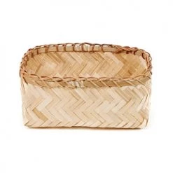 Compactor Paniers Et Corbeilles Panier De Rangement En Bambou Tressé 23x15cm -Accessoires de cheminée Soldes panier de rangement en bambou tresse 23x15cm 4