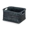 Compactor Paniers Et Corbeilles Panier De Rangement En Bambou Tressé 35,5x27cm -Accessoires de cheminée Soldes panier de rangement en bambou tresse 35 5x27cm