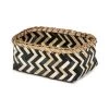 Compactor Paniers Et Corbeilles Panier De Rangement En Bambou Tressé Noir 23x15cm -Accessoires de cheminée Soldes panier de rangement en bambou tresse noir 23x15cm