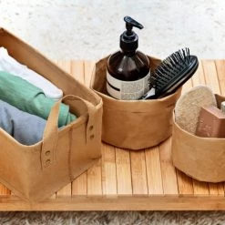 Compactor Paniers Et Corbeilles Panier De Rangement En Cellulose Bois FSC 31x24cm -Accessoires de cheminée Soldes panier de rangement en cellulose bois fsc 31x24cm 3