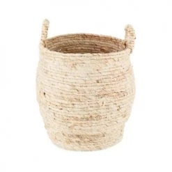 Compactor Paniers Et Corbeilles Panier De Rangement En Feuilles De Maïs Tressées H30cm -Accessoires de cheminée Soldes panier de rangement en feuilles de mais tressees h30cm 1