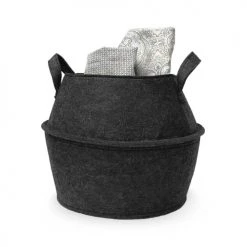 Compactor Paniers Et Corbeilles Panier De Rangement En Feutrine H25cm -Accessoires de cheminée Soldes panier de rangement en feutrine h25cm 2