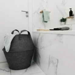 Compactor Paniers Et Corbeilles Panier De Rangement En Feutrine H56cm -Accessoires de cheminée Soldes panier de rangement en feutrine h56cm 3