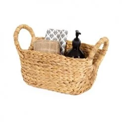 Compactor Paniers Et Corbeilles Panier De Rangement En Jacinthe D'eau Tressée 36x19cm -Accessoires de cheminée Soldes panier de rangement en jacinthe d eau tressee 36x19cm 3