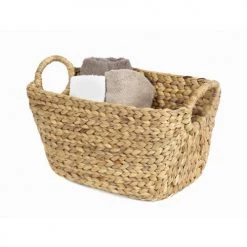 Compactor Paniers Et Corbeilles Panier De Rangement En Jacinthe D'eau Tressée 46x27cm -Accessoires de cheminée Soldes panier de rangement en jacinthe d eau tressee 46x27cm 3