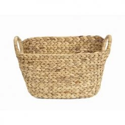 Compactor Paniers Et Corbeilles Panier De Rangement En Jacinthe D'eau Tressée 46x27cm -Accessoires de cheminée Soldes panier de rangement en jacinthe d eau tressee 46x27cm 4