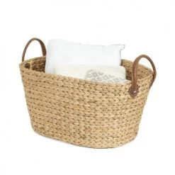 Compactor Paniers Et Corbeilles Panier De Rangement En Jacinthe D'eau Tressée 60x45cm -Accessoires de cheminée Soldes panier de rangement en jacinthe d eau tressee 60x45cm 3