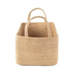 Compactor Paniers Et Corbeilles Panier De Rangement En Jute 29x20cm -Accessoires de cheminée Soldes panier de rangement en jute 29x20cm 2