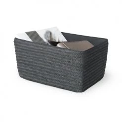 Compactor Paniers Et Corbeilles Panier De Rangement En Paille Tressée 32x22cm -Accessoires de cheminée Soldes panier de rangement en paille tressee 32x22cm 3