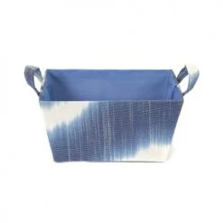 Compactor Paniers Et Corbeilles Panier De Rangement En Papier Tissé Bleu 33x21,5cm -Accessoires de cheminée Soldes panier de rangement en papier tisse bleu 33x21 5cm 4
