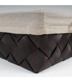Casâme Paniers Et Corbeilles Panier De Rangement En Sapin Tressé - 33 X 22 X H13cm - Marron -Accessoires de cheminée Soldes panier de rangement en sapin tresse 33 x 22 x h13cm marron 2