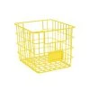 Casâme Paniers Et Corbeilles Panier De Rangement Filaire Carré - Jaune -Accessoires de cheminée Soldes panier de rangement filaire carre jaune