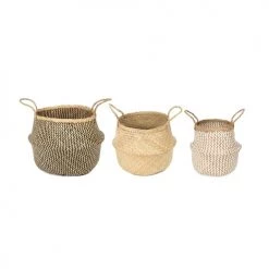 Compactor Paniers Et Corbeilles Panier De Rangement - Lot De 3 -Accessoires de cheminée Soldes panier de rangement lot de 3 9