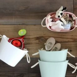 Hachiman Paniers Et Corbeilles Panier De Rangement Mini Blanc -Accessoires de cheminée Soldes panier de rangement mini blanc 3