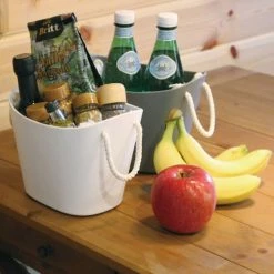 Hachiman Paniers Et Corbeilles Panier De Rangement Mini Blanc -Accessoires de cheminée Soldes panier de rangement mini blanc 5