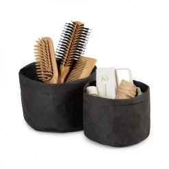 Compactor Paniers Et Corbeilles Panier De Rangement Noirs - Lot De 2 -Accessoires de cheminée Soldes panier de rangement noirs lot de 2 3