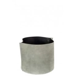 LANADECO Paniers Et Corbeilles Panier De Rangement Rond Bas Cuir Marron -Accessoires de cheminée Soldes panier de rangement rond bas cuir vert 1